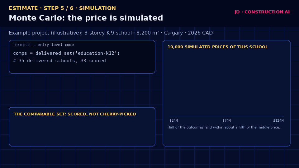 Estimating step 5: Monte Carlo simulation of the price